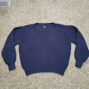Gap Sweater 100% Cotton Navy Blue Crew Neck Size Small